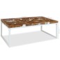 vidaXL Mesa de centro de teca y resina 110x60x40 cm vidaXL Mesa de centro de teca y resina 110x60x40 cm