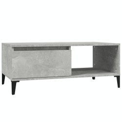 vidaXL Mesa de centro madera contrachapada gris hormigón 90x50x36,5 cm