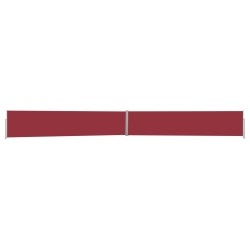 vidaXL Toldo lateral retráctil para patio rojo 140x1200 cm