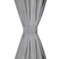 vidaXL Cortinas de micro-raso con bucles 2 unidades 140x225 cm gris vidaXL Cortinas de micro-raso con bucles 2 unidades 140x225 cm gris