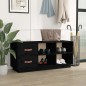 vidaXL Banco zapatero madera maciza de pino negro 100x34x45 cm vidaXL Banco zapatero madera maciza de pino negro 100x34x45 cm