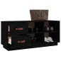 vidaXL Banco zapatero madera maciza de pino negro 100x34x45 cm vidaXL Banco zapatero madera maciza de pino negro 100x34x45 cm