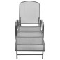 vidaXL Tumbonas con mesita 2 unidades acero gris antracita vidaXL Tumbonas con mesita 2 unidades acero gris antracita