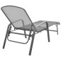 vidaXL Tumbonas con mesita 2 unidades acero gris antracita vidaXL Tumbonas con mesita 2 unidades acero gris antracita