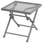 vidaXL Tumbonas con mesita 2 unidades acero gris antracita vidaXL Tumbonas con mesita 2 unidades acero gris antracita
