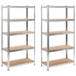 vidaXL Estanterías de MDF 2 unidades 90x40x180 cm