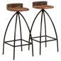vidaXL Taburetes de cocina 2 unidades madera maciza reciclada vidaXL Taburetes de cocina 2 unidades madera maciza reciclada