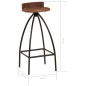 vidaXL Taburetes de cocina 2 unidades madera maciza reciclada vidaXL Taburetes de cocina 2 unidades madera maciza reciclada
