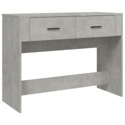 vidaXL Mesa consola de madera contrachapada gris hormigón 100x39x75 cm