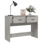 vidaXL Mesa consola de madera contrachapada gris hormigón 100x39x75 cm