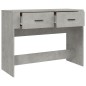 vidaXL Mesa consola de madera contrachapada gris hormigón 100x39x75 cm