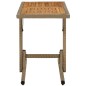 vidaXL Mesa de jardín madera maciza de acacia y ratán sintético beige vidaXL Mesa de jardín madera maciza de acacia y ratán sintético beige