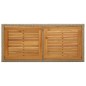 vidaXL Mesa de jardín madera maciza de acacia y ratán sintético beige vidaXL Mesa de jardín madera maciza de acacia y ratán sintético beige