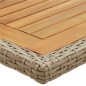 vidaXL Mesa de jardín madera maciza de acacia y ratán sintético beige vidaXL Mesa de jardín madera maciza de acacia y ratán sintético beige
