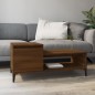 vidaXL Mesa de centro madera contrachapada roble marrón 100x50x45 cm vidaXL Mesa de centro madera contrachapada roble marrón 100x50x45 cm