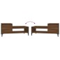 vidaXL Mesa de centro madera contrachapada roble marrón 100x50x45 cm vidaXL Mesa de centro madera contrachapada roble marrón 100x50x45 cm