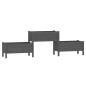 vidaXL Jardinera de madera maciza de pino gris 245,5x44x75 cm vidaXL Jardinera de madera maciza de pino gris 245,5x44x75 cm