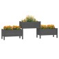 vidaXL Jardinera de madera maciza de pino gris 245,5x44x75 cm vidaXL Jardinera de madera maciza de pino gris 245,5x44x75 cm