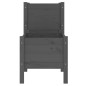vidaXL Jardinera de madera maciza de pino gris 245,5x44x75 cm vidaXL Jardinera de madera maciza de pino gris 245,5x44x75 cm