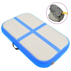 vidaXL Esterilla inflable de gimnasia con bomba PVC azul 60x100x20 cm