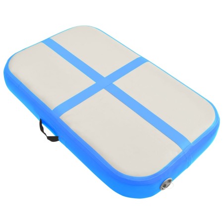 vidaXL Esterilla inflable de gimnasia con bomba PVC azul 60x100x20 cm