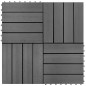 vidaXL Baldosas de WPC 30x30 cm 11 unidades 1 m² gris vidaXL Baldosas de WPC 30x30 cm 11 unidades 1 m² gris