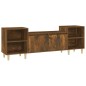 vidaXL Mueble para TV madera contrachapada roble ahumado 160x35x55 cm vidaXL Mueble para TV madera contrachapada roble ahumado 160x35x55 cm