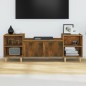 vidaXL Mueble para TV madera contrachapada roble ahumado 160x35x55 cm vidaXL Mueble para TV madera contrachapada roble ahumado 160x35x55 cm