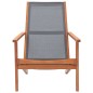 vidaXL Silla de jardín de madera maciza de eucalipto y textilene gris vidaXL Silla de jardín de madera maciza de eucalipto y textilene gris