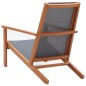 vidaXL Silla de jardín de madera maciza de eucalipto y textilene gris vidaXL Silla de jardín de madera maciza de eucalipto y textilene gris