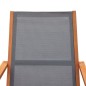 vidaXL Silla de jardín de madera maciza de eucalipto y textilene gris vidaXL Silla de jardín de madera maciza de eucalipto y textilene gris