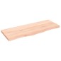 vidaXL Estante de pared madera maciza roble sin tratar 100x40x(2-4) cm vidaXL Estante de pared madera maciza roble sin tratar 100x40x(2-4) cm