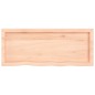 vidaXL Estante de pared madera maciza roble sin tratar 100x40x(2-4) cm vidaXL Estante de pared madera maciza roble sin tratar 100x40x(2-4) cm