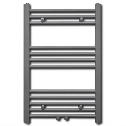 vidaXL Radiador toallero de baño recto gris 500 x 764 mm