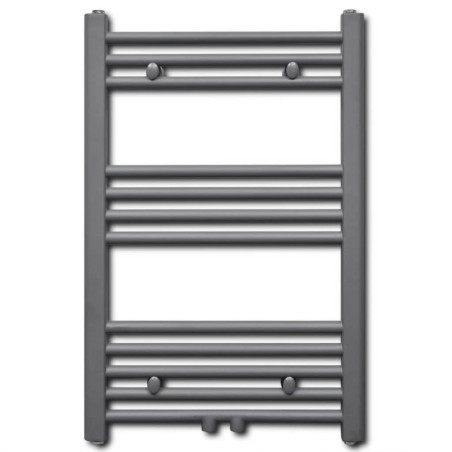 vidaXL Radiador toallero de baño recto gris 500 x 764 mm