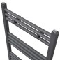 vidaXL Radiador toallero de baño recto gris 500 x 764 mm