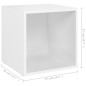 vidaXL Muebles para TV 4 uds madera contrachapada blanco 37x35x37 cm