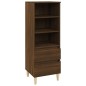 vidaXL Aparador alto madera contrachapada roble marrón 40x36x110 cm vidaXL Aparador alto madera contrachapada roble marrón 40x36x110 cm