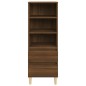 vidaXL Aparador alto madera contrachapada roble marrón 40x36x110 cm vidaXL Aparador alto madera contrachapada roble marrón 40x36x110 cm