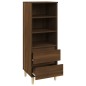 vidaXL Aparador alto madera contrachapada roble marrón 40x36x110 cm vidaXL Aparador alto madera contrachapada roble marrón 40x36x110 cm