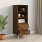 vidaXL Aparador alto madera contrachapada roble marrón 40x36x110 cm vidaXL Aparador alto madera contrachapada roble marrón 40x36x110 cm
