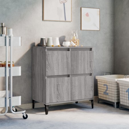 vidaXL Aparador de madera contrachapada gris Sonoma 60x35x70 cm