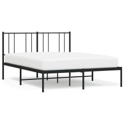 vidaXL Estructura de cama con cabecero metal negro 120x200 cm