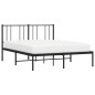 vidaXL Estructura de cama con cabecero metal negro 120x200 cm