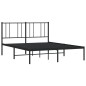 vidaXL Estructura de cama con cabecero metal negro 120x200 cm