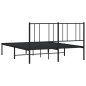 vidaXL Estructura de cama con cabecero metal negro 120x200 cm