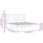 vidaXL Estructura de cama con cabecero metal negro 120x200 cm