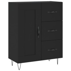 vidaXL Aparador de madera de ingeniería negro 69,5x34x90 cm