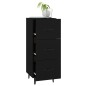 vidaXL Aparador de madera contrachapada negro 34,5x34x90 cm vidaXL Aparador de madera contrachapada negro 34,5x34x90 cm