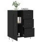 vidaXL Aparador de madera de ingeniería negro 69,5x34x90 cm vidaXL Aparador de madera de ingeniería negro 69,5x34x90 cm
